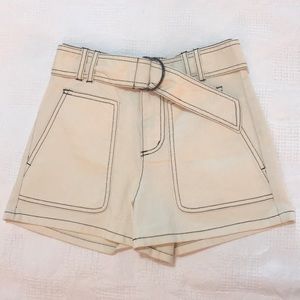 BP Cotton Shorts XXS. Beige with contrast stitching. Belt. Perfect condition.